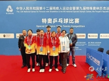 我区运动员陈建在全国残特奥会乒乓球男单比赛中摘铜