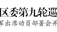 十三届区委第九轮巡察启动