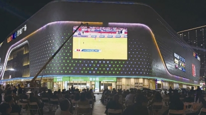我区多地设观赛点引爆夜经济